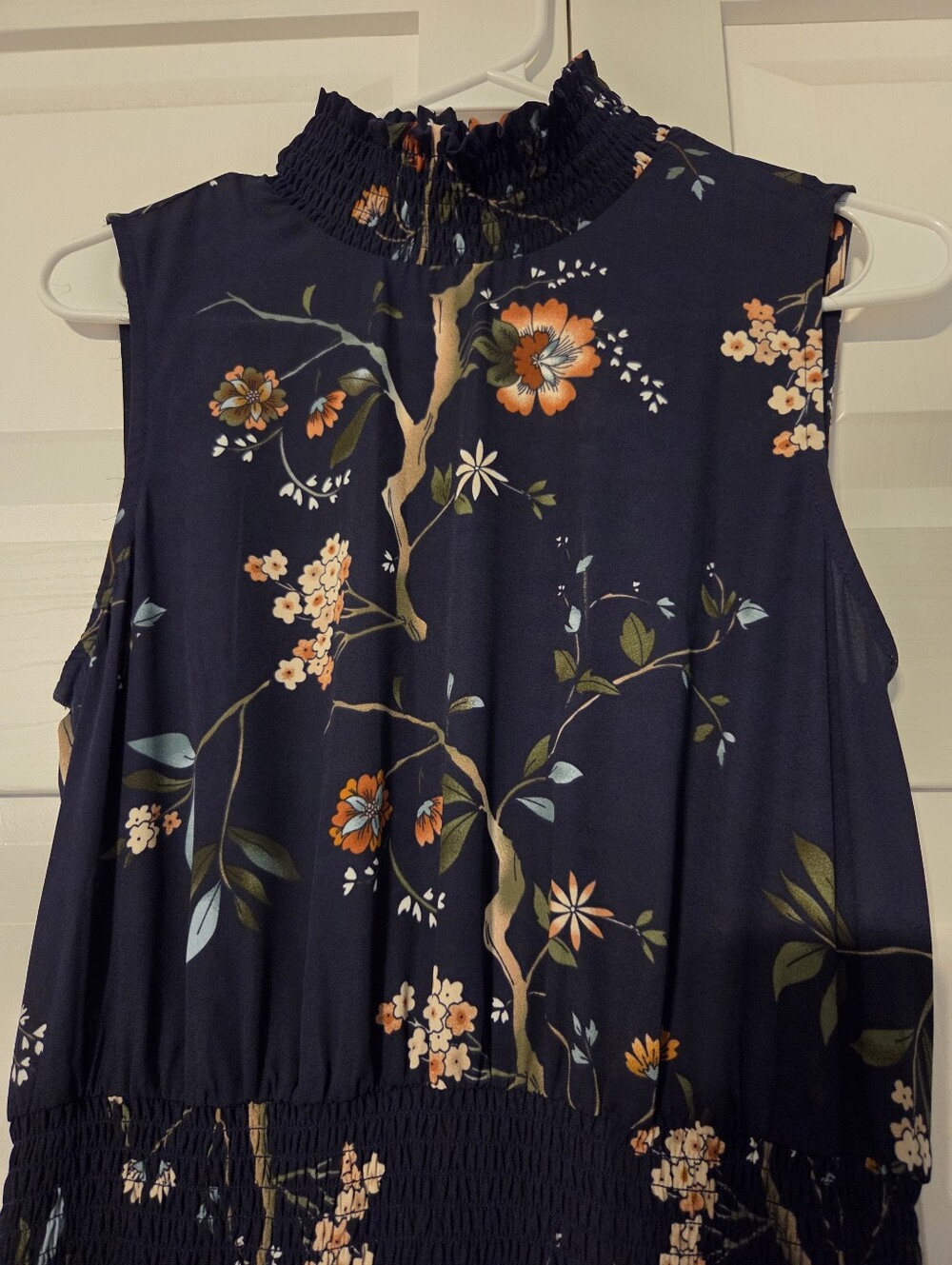 Nanette Lepore Women's Navy Floral Sleeveless Dress Size 8 Like NEW! - Picture 2 of 6